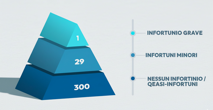 Piramide della sicurezza e near miss: modello Heinrich-Bird applicato al Dlgs 81/2008. Prevenzione, formazione e analisi dei mancati incidenti per ridurre i rischi gravi e migliorare la sicurezza sul lavoro.
