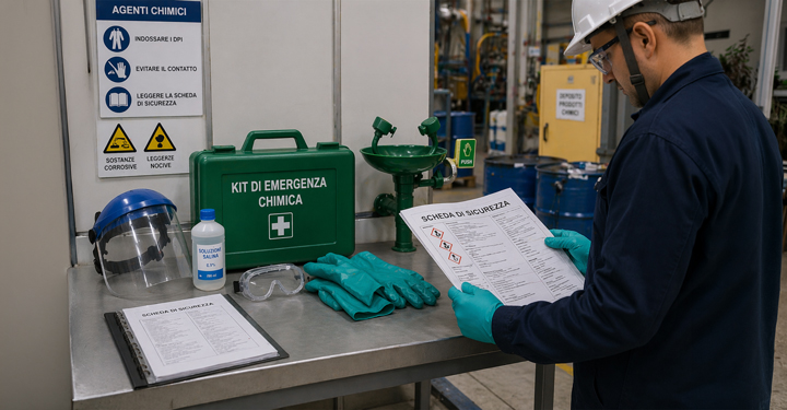Primo soccorso chimico: regole e interventi in azienda