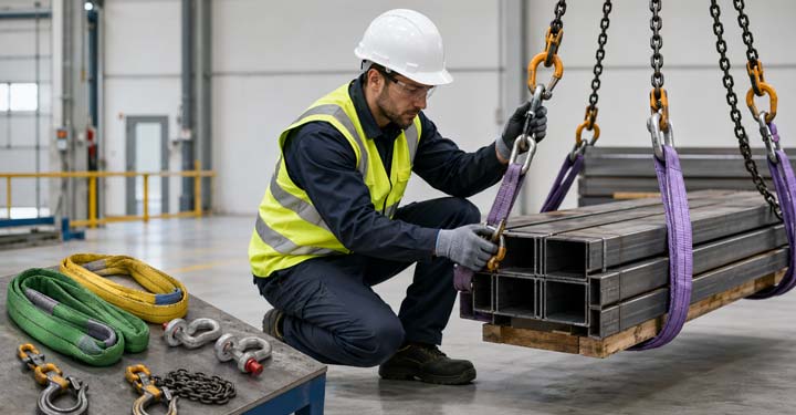 Imbracatura carichi: controlli e uso sicuro degli accessori