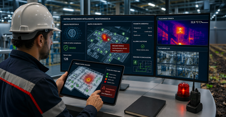 Antincendio intelligente: l’IA anticipa e gestisce i rischi